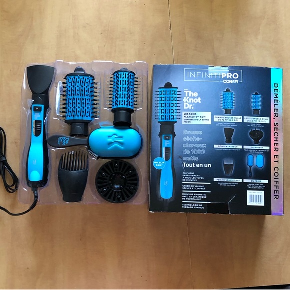Conair Hair New Conair Knot Doctor 6piece Detangling Hot Air Brush